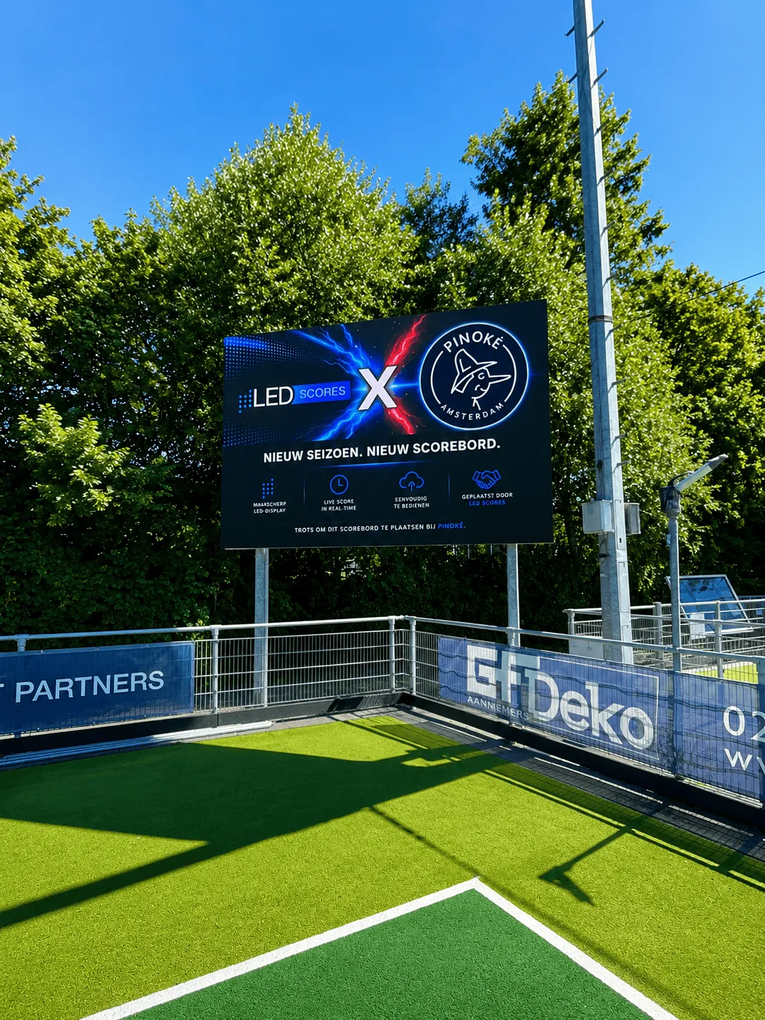 Scorebord tijdens een wedstrijd